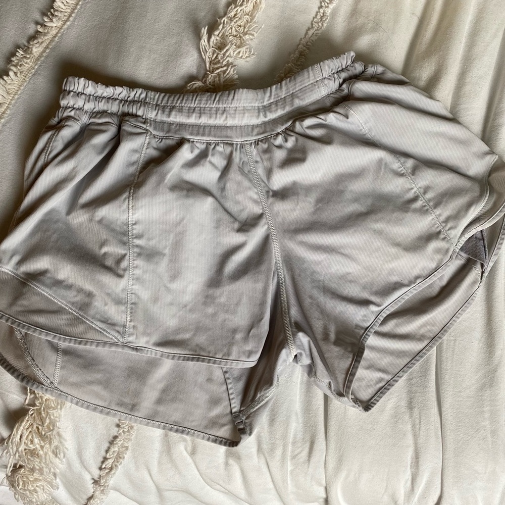 White Lulu lemon shorts!